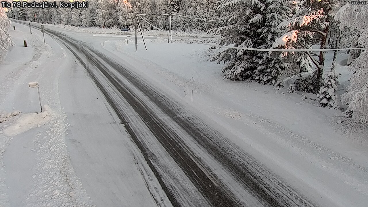 Weather Camera Image Road 78 Pudasjärvi, Korpijoki, Pudasjärvi, Pohjois-Pohjanmaa