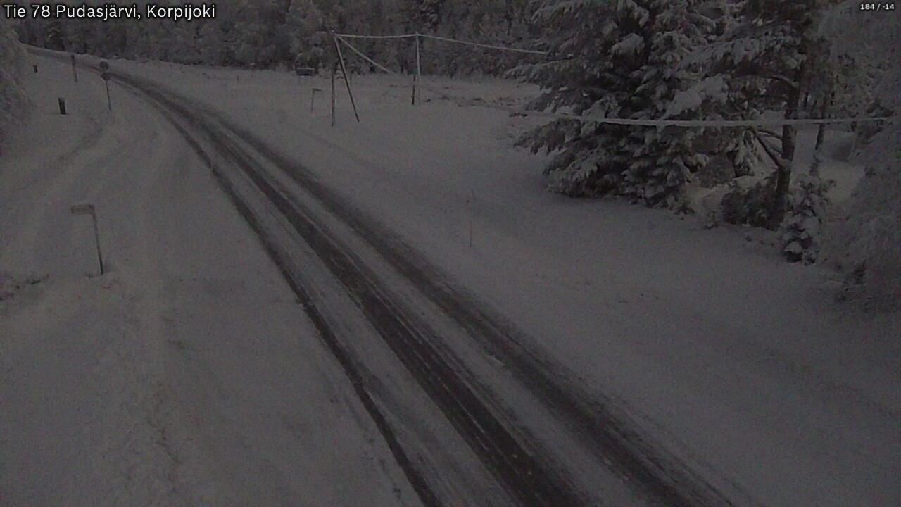 Kelikamerat Kuva Tie 78 Pudasjärvi, Korpijo, Pudasjärvi, Pohjois-Pohjanmaa