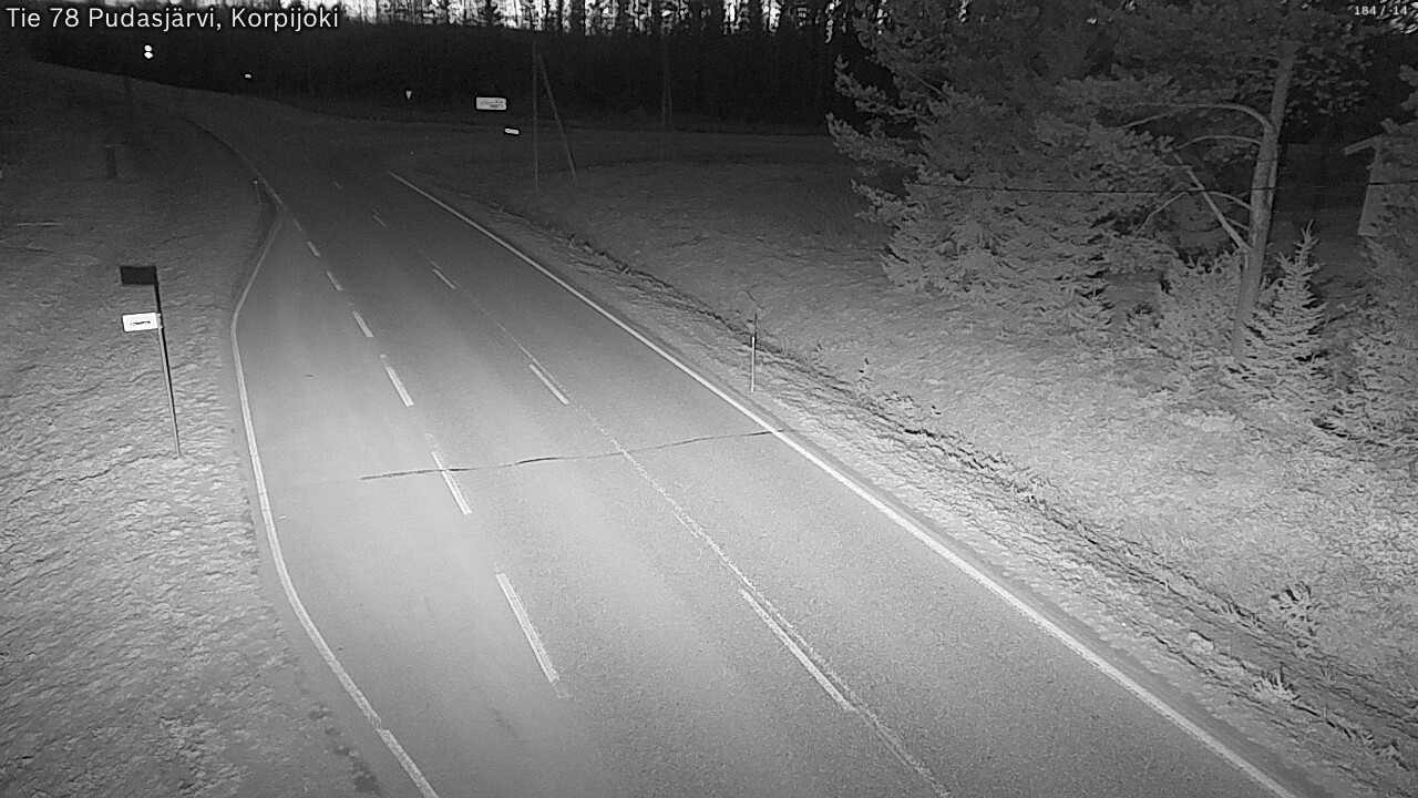 Kelikamerat Kuva Tie 78 Pudasjärvi, Korpijo, Pudasjärvi, Pohjois-Pohjanmaa