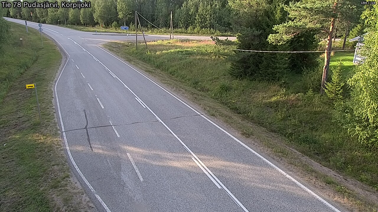 Kelikamerat Kuva Tie 78 Pudasjärvi, Korpijo, Pudasjärvi, Pohjois-Pohjanmaa