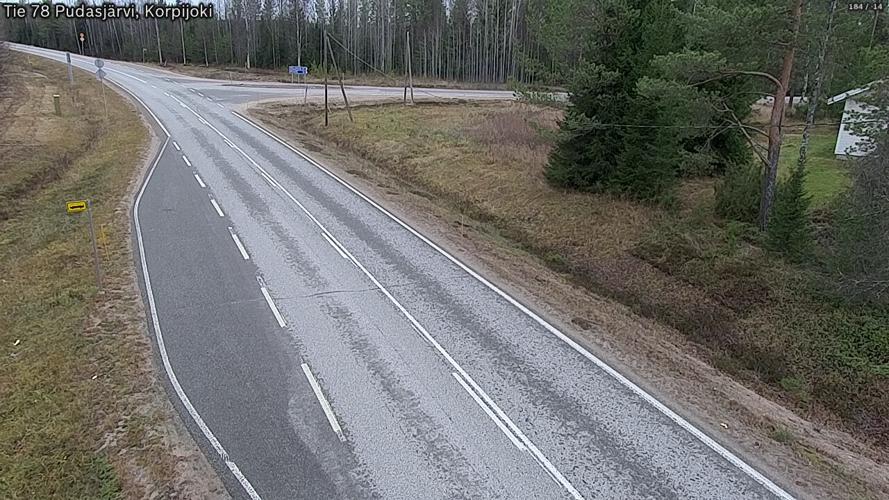 Kelikamerat Kuva Tie 78 Pudasjärvi, Korpijo, Pudasjärvi, Pohjois-Pohjanmaa