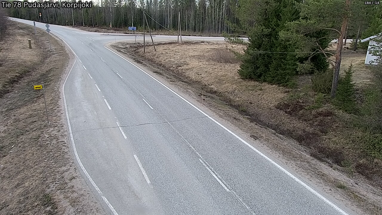 Kelikamerat Kuva Tie 78 Pudasjärvi, Korpijo, Pudasjärvi, Pohjois-Pohjanmaa