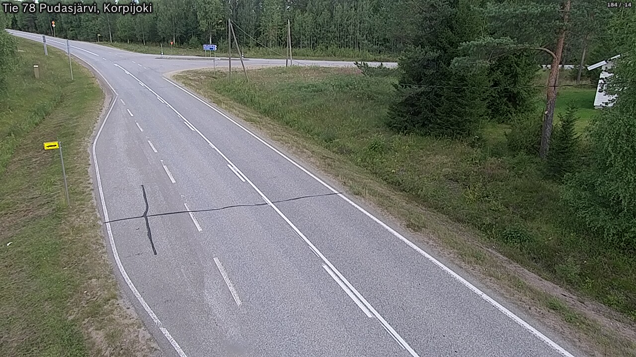Weather Camera Image Väg 78 Pudasjärvi, Korpijoki, Pudasjärvi, Pohjois-Pohjanmaa