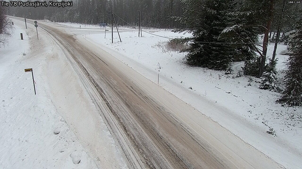 Weather Camera Image Road 78 Pudasjärvi, Korpijoki, Pudasjärvi, Pohjois-Pohjanmaa