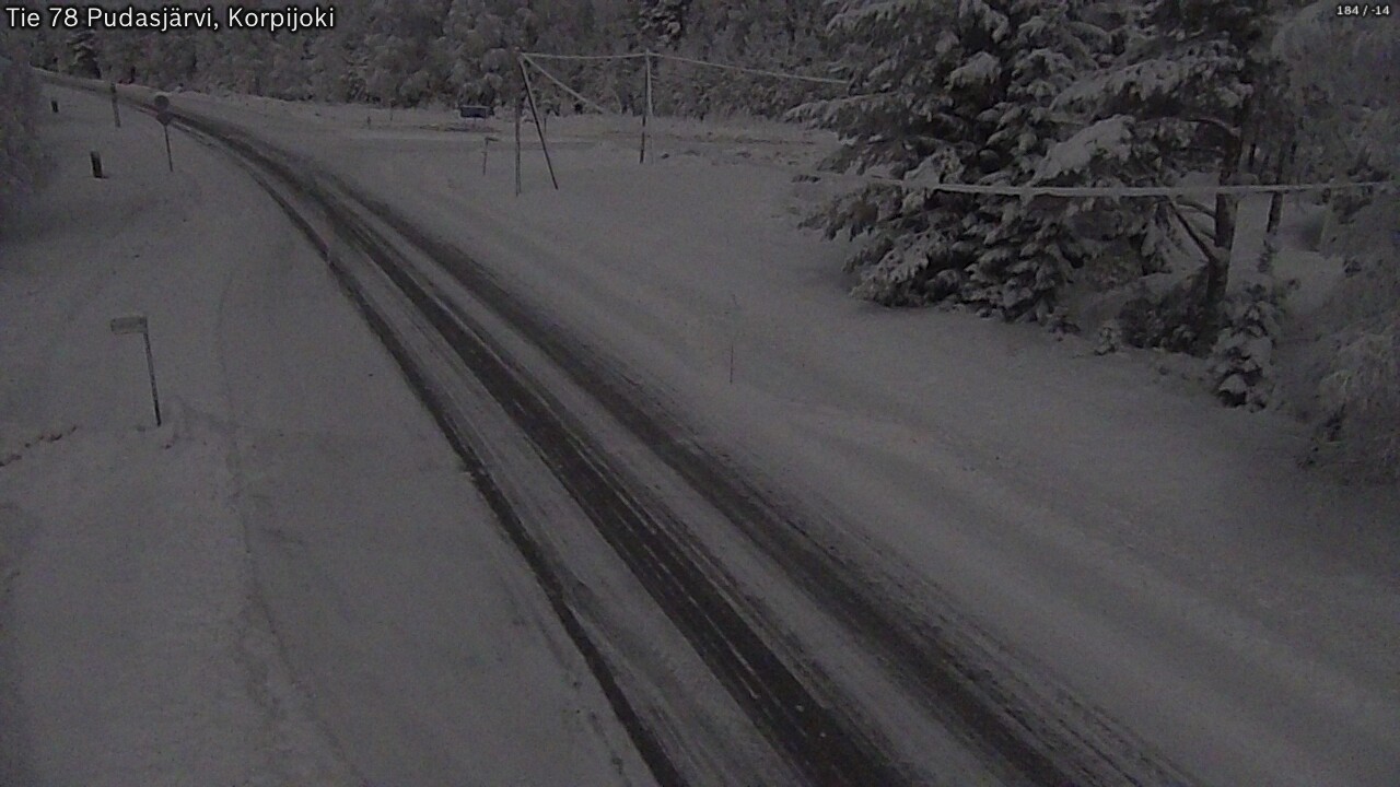 Kelikamerat Kuva Tie 78 Pudasjärvi, Korpijo, Pudasjärvi, Pohjois-Pohjanmaa