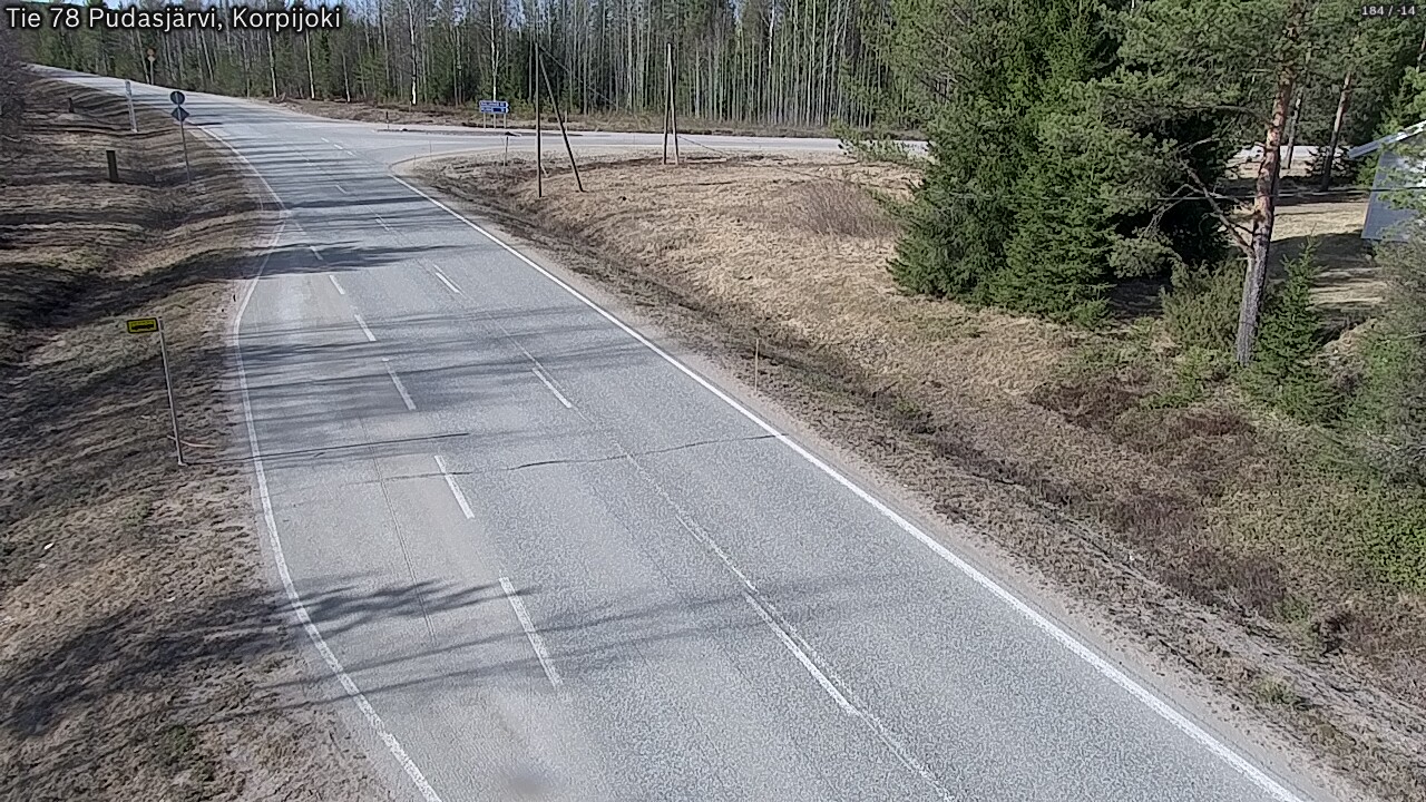 Kelikamerat Kuva Tie 78 Pudasjärvi, Korpijo, Pudasjärvi, Pohjois-Pohjanmaa