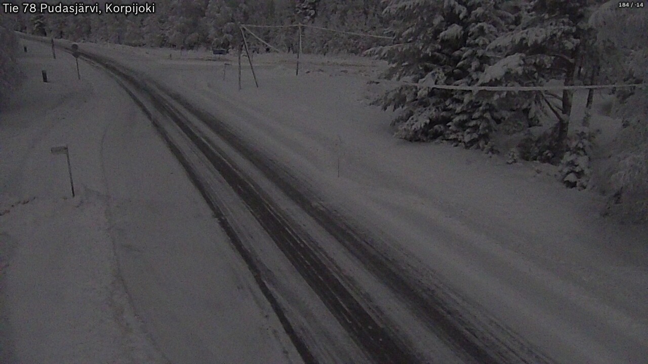 Kelikamerat Kuva Tie 78 Pudasjärvi, Korpijo, Pudasjärvi, Pohjois-Pohjanmaa