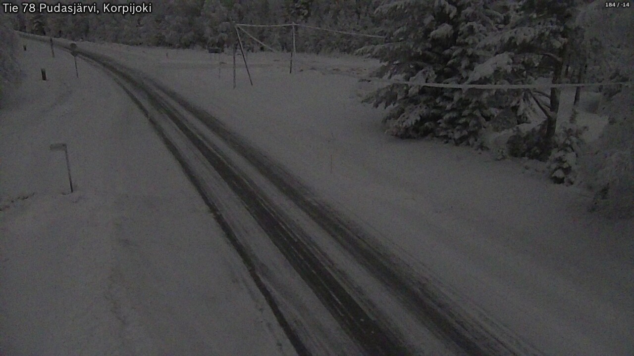 Kelikamerat Kuva Tie 78 Pudasjärvi, Korpijo, Pudasjärvi, Pohjois-Pohjanmaa