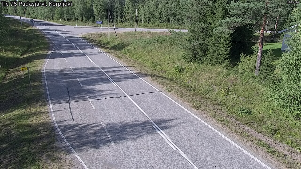 Kelikamerat Kuva Tie 78 Pudasjärvi, Korpijo, Pudasjärvi, Pohjois-Pohjanmaa
