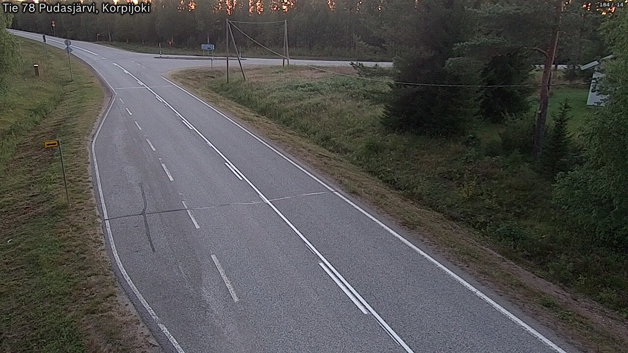 Kelikamerat Kuva Tie 78 Pudasjärvi, Korpijo, Pudasjärvi, Pohjois-Pohjanmaa