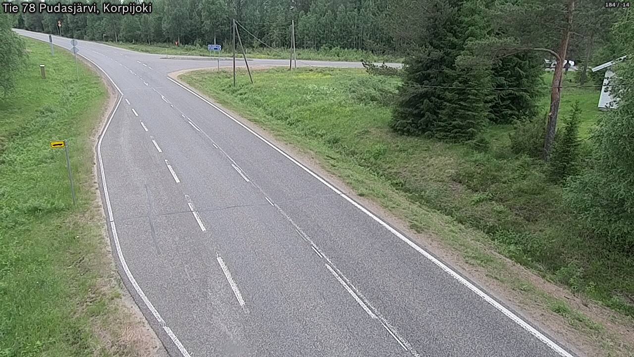 Kelikamerat Kuva Tie 78 Pudasjärvi, Korpijo, Pudasjärvi, Pohjois-Pohjanmaa