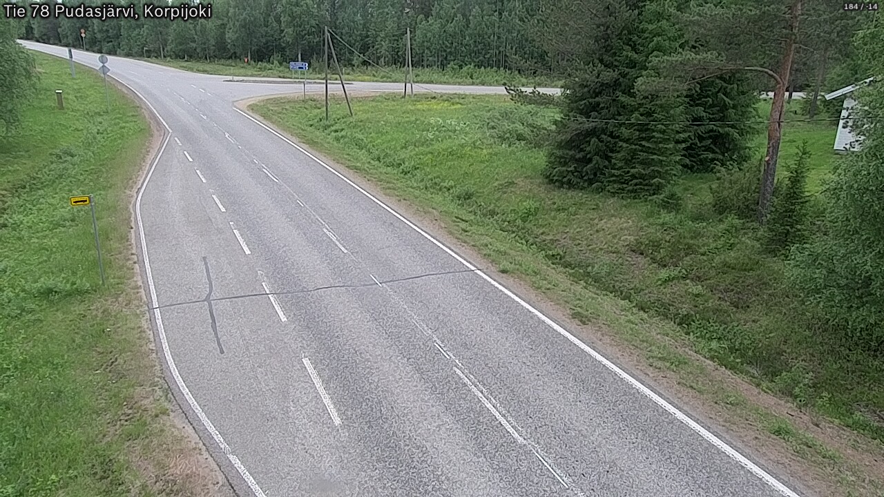 Kelikamerat Kuva Tie 78 Pudasjärvi, Korpijo, Pudasjärvi, Pohjois-Pohjanmaa