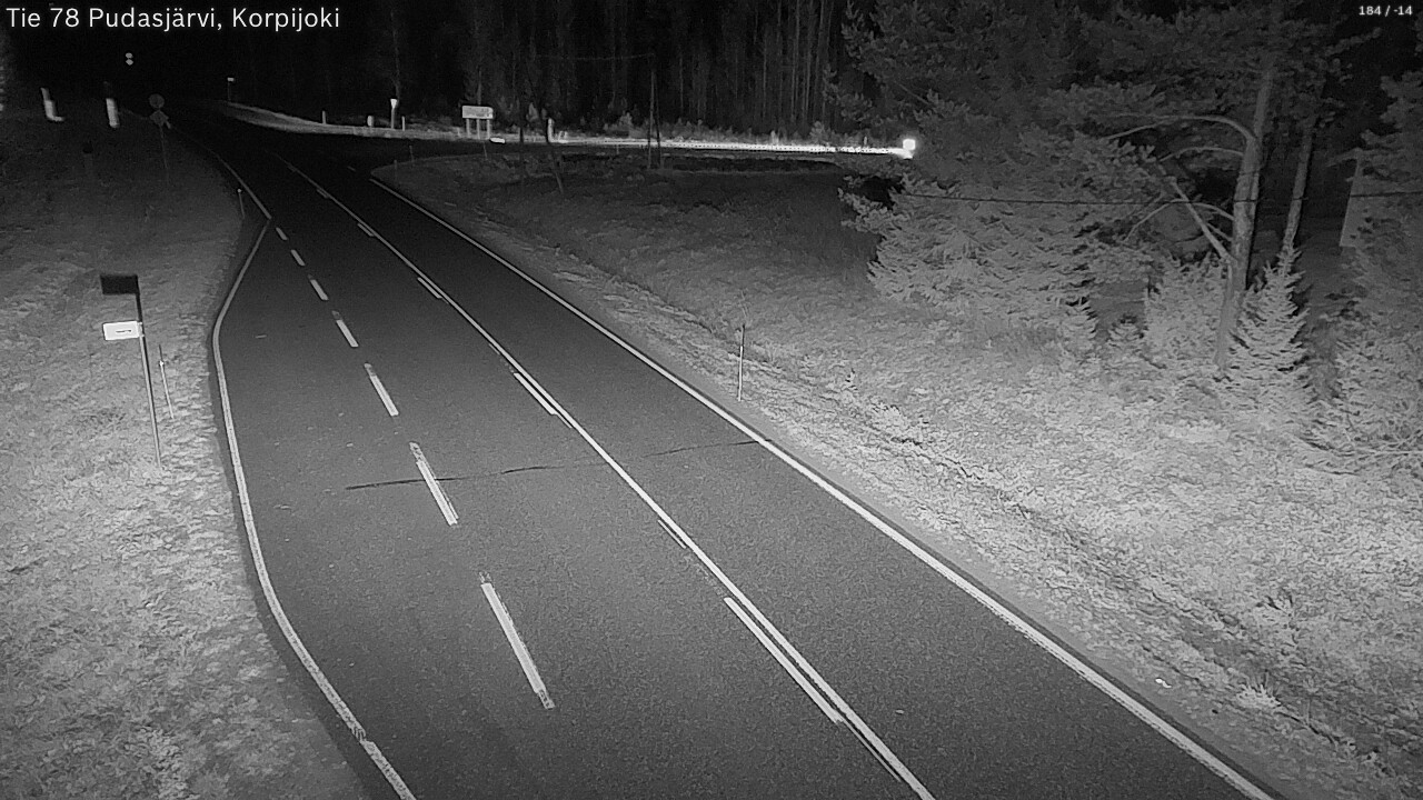 Kelikamerat Kuva Tie 78 Pudasjärvi, Korpijo, Pudasjärvi, Pohjois-Pohjanmaa