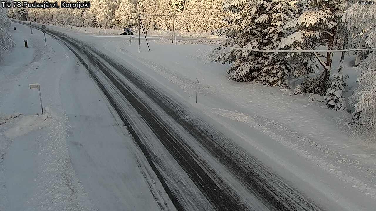 Weather Camera Image Road 78 Pudasjärvi, Korpijoki, Pudasjärvi, Pohjois-Pohjanmaa
