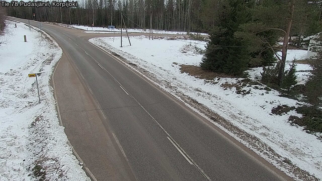 Kelikamerat Kuva Tie 78 Pudasjärvi, Korpijo, Pudasjärvi, Pohjois-Pohjanmaa