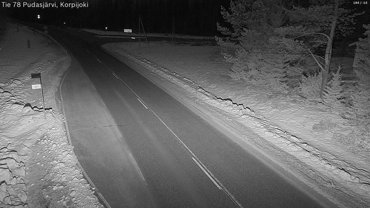 Kelikamerat Kuva Tie 78 Pudasjärvi, Korpijo, Pudasjärvi, Pohjois-Pohjanmaa