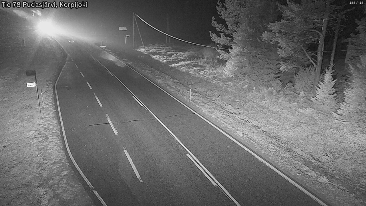 Kelikamerat Kuva Tie 78 Pudasjärvi, Korpijo, Pudasjärvi, Pohjois-Pohjanmaa