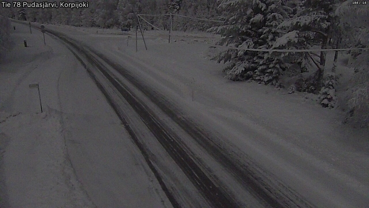Kelikamerat Kuva Tie 78 Pudasjärvi, Korpijo, Pudasjärvi, Pohjois-Pohjanmaa