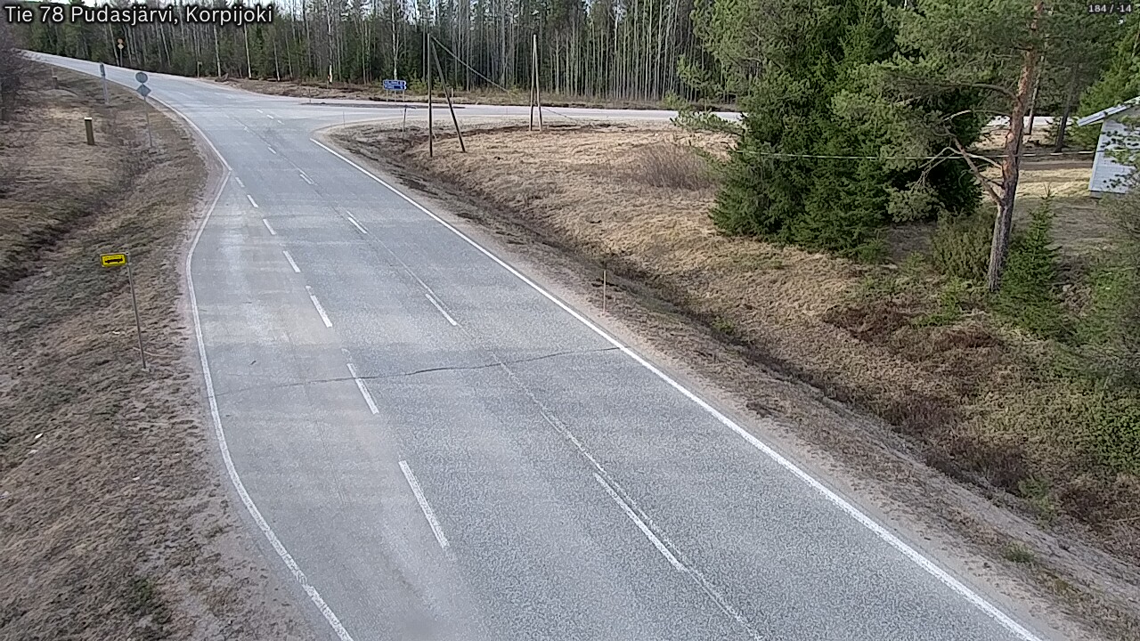Kelikamerat Kuva Tie 78 Pudasjärvi, Korpijo, Pudasjärvi, Pohjois-Pohjanmaa