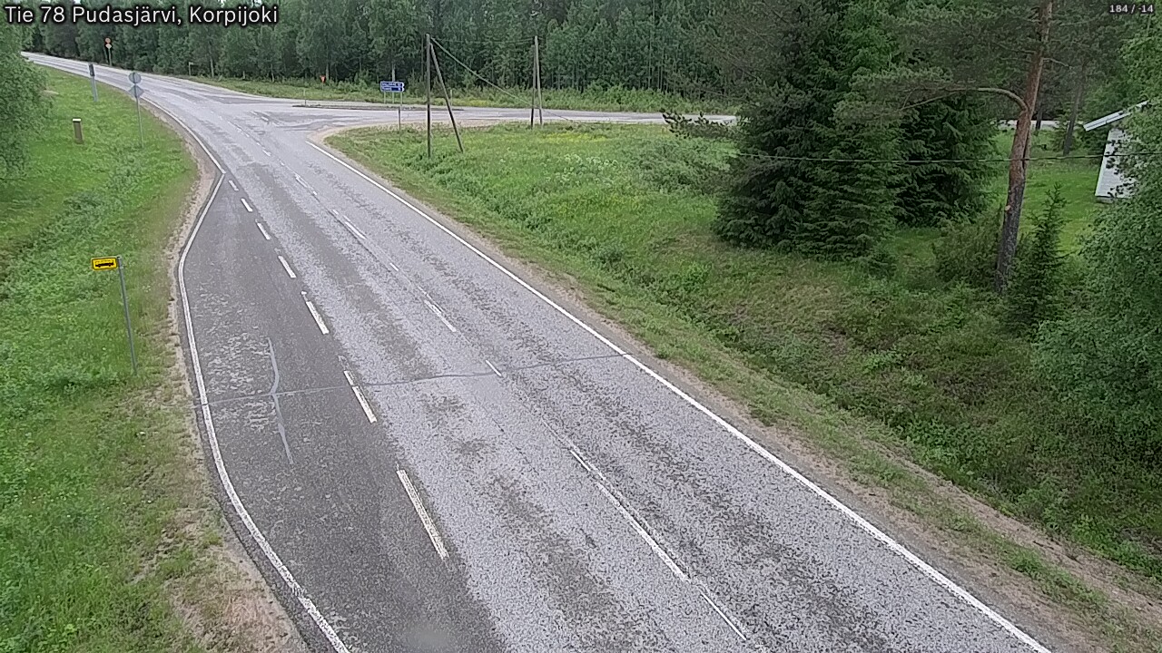 Kelikamerat Kuva Tie 78 Pudasjärvi, Korpijo, Pudasjärvi, Pohjois-Pohjanmaa