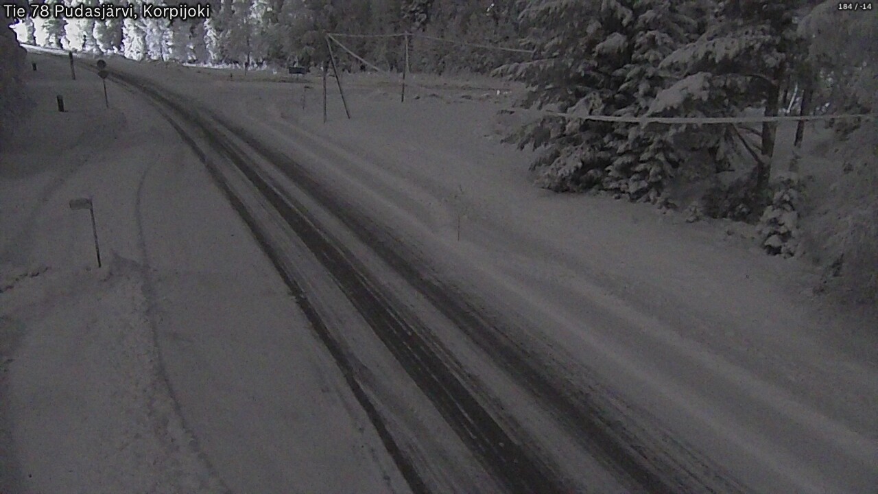 Kelikamerat Kuva Tie 78 Pudasjärvi, Korpijo, Pudasjärvi, Pohjois-Pohjanmaa
