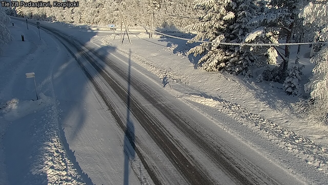 Weather Camera Image Road 78 Pudasjärvi, Korpijoki, Pudasjärvi, Pohjois-Pohjanmaa