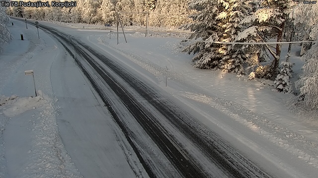 Weather Camera Image Road 78 Pudasjärvi, Korpijoki, Pudasjärvi, Pohjois-Pohjanmaa