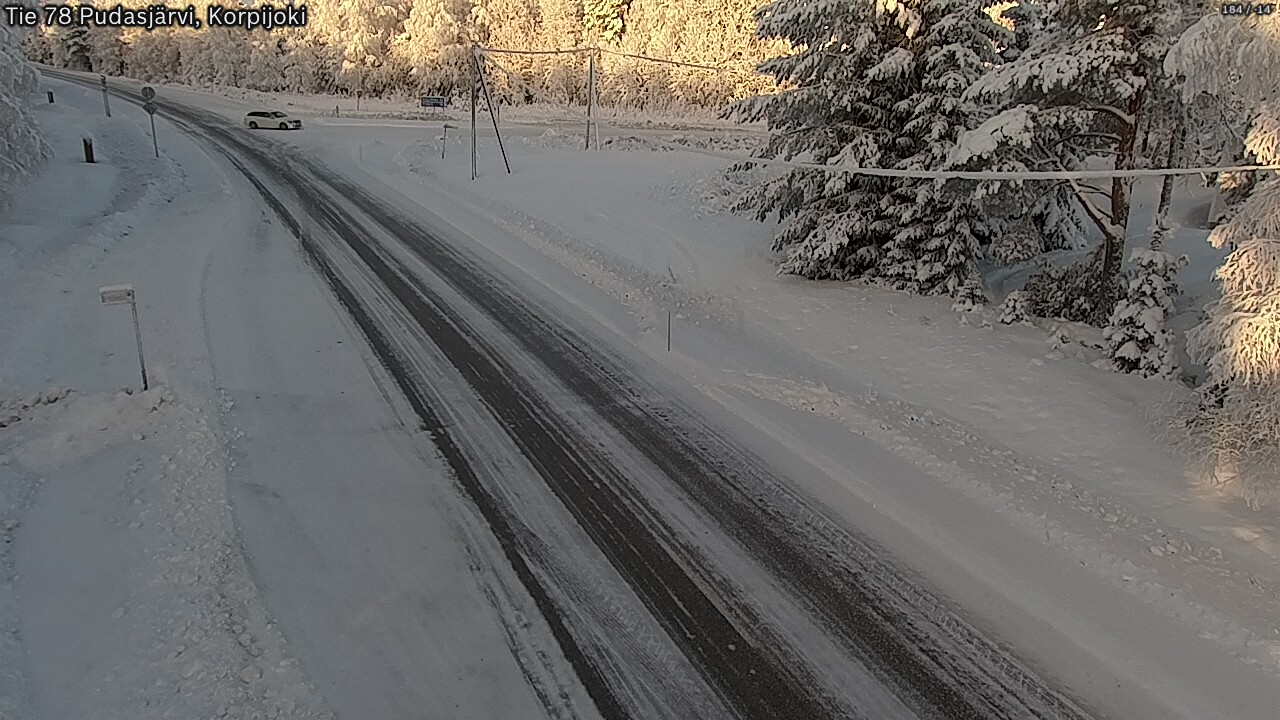 Weather Camera Image Road 78 Pudasjärvi, Korpijoki, Pudasjärvi, Pohjois-Pohjanmaa