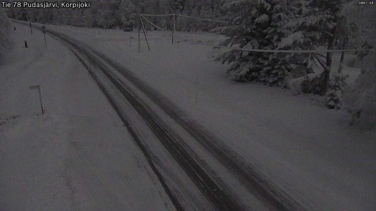 Kelikamerat Kuva Tie 78 Pudasjärvi, Korpijo, Pudasjärvi, Pohjois-Pohjanmaa