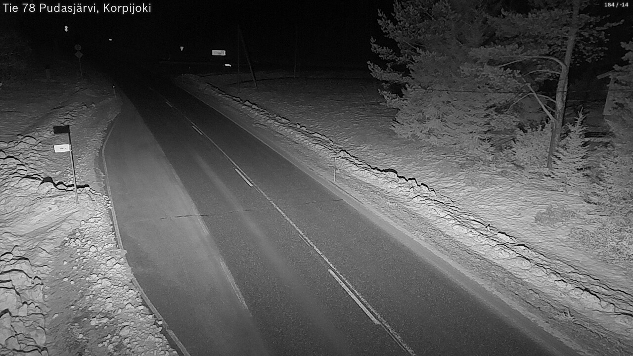 Kelikamerat Kuva Tie 78 Pudasjärvi, Korpijo, Pudasjärvi, Pohjois-Pohjanmaa