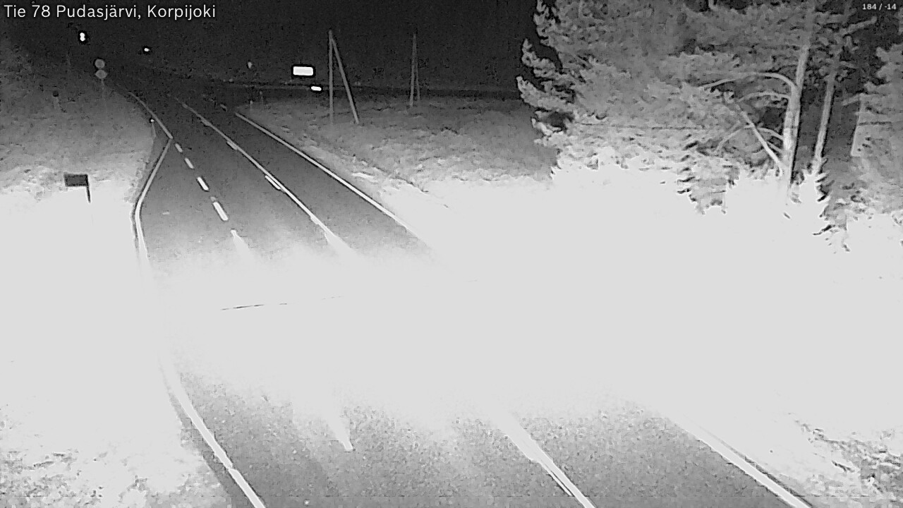 Kelikamerat Kuva Tie 78 Pudasjärvi, Korpijo, Pudasjärvi, Pohjois-Pohjanmaa