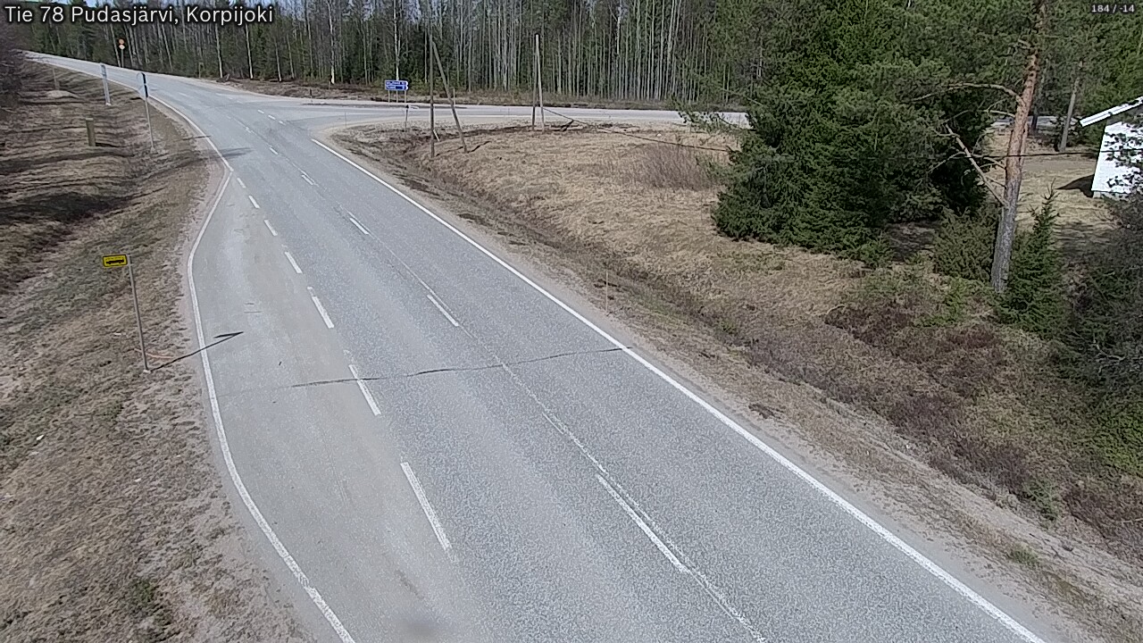 Kelikamerat Kuva Tie 78 Pudasjärvi, Korpijo, Pudasjärvi, Pohjois-Pohjanmaa