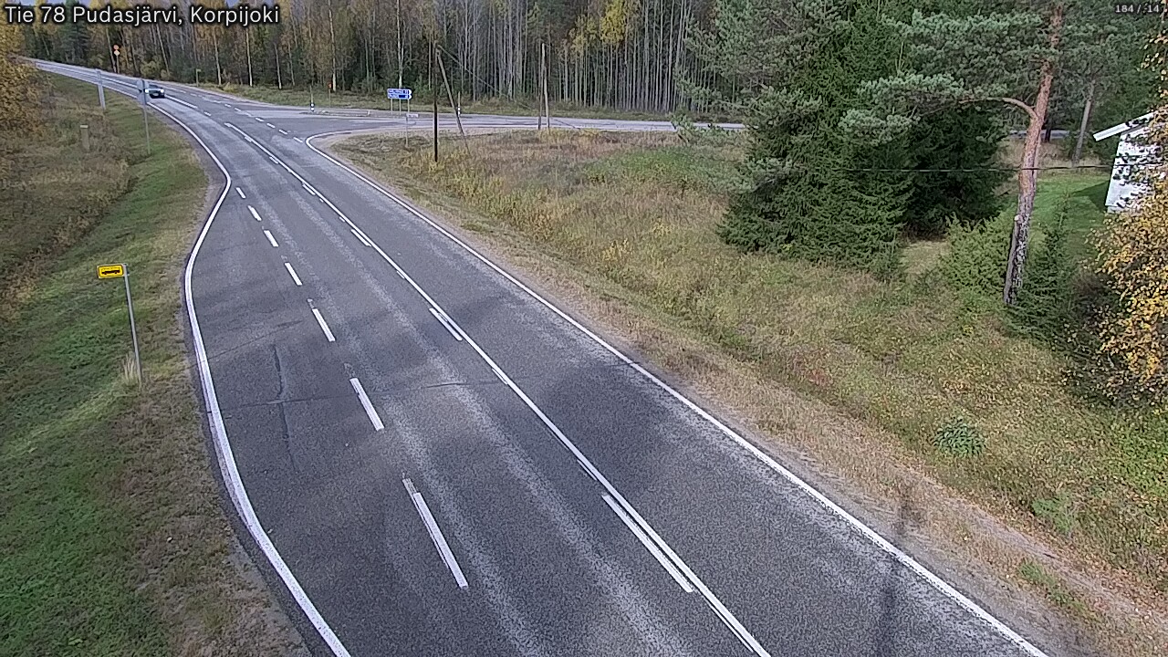 Weather Camera Image Road 78 Pudasjärvi, Korpijoki, Pudasjärvi, Pohjois-Pohjanmaa