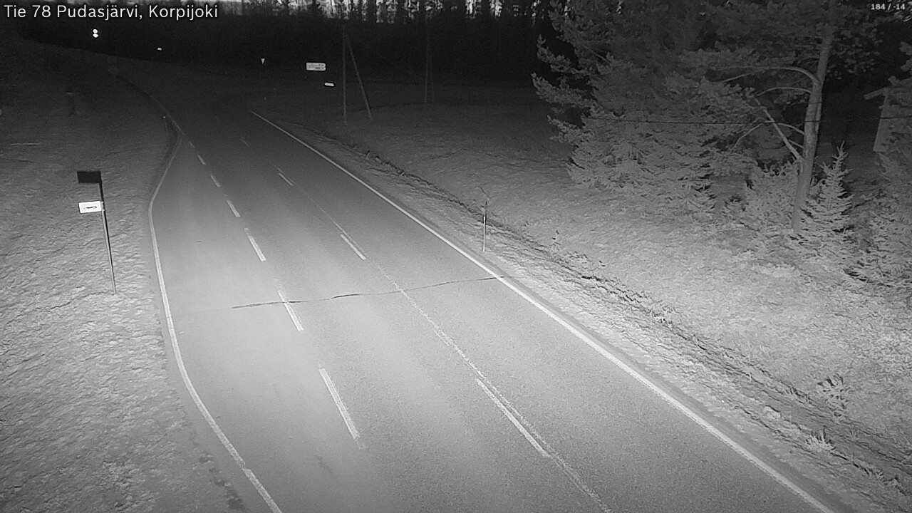 Kelikamerat Kuva Tie 78 Pudasjärvi, Korpijo, Pudasjärvi, Pohjois-Pohjanmaa