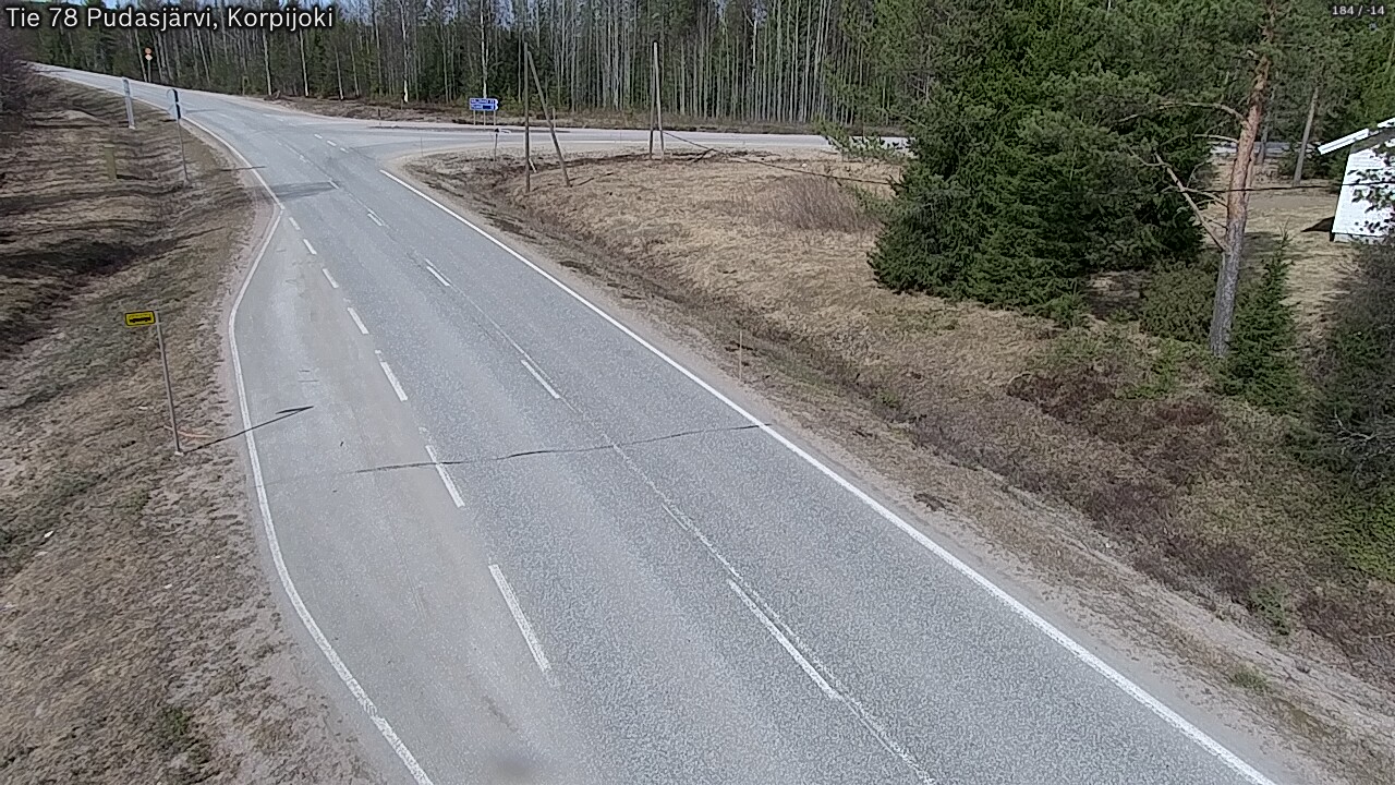 Kelikamerat Kuva Tie 78 Pudasjärvi, Korpijo, Pudasjärvi, Pohjois-Pohjanmaa