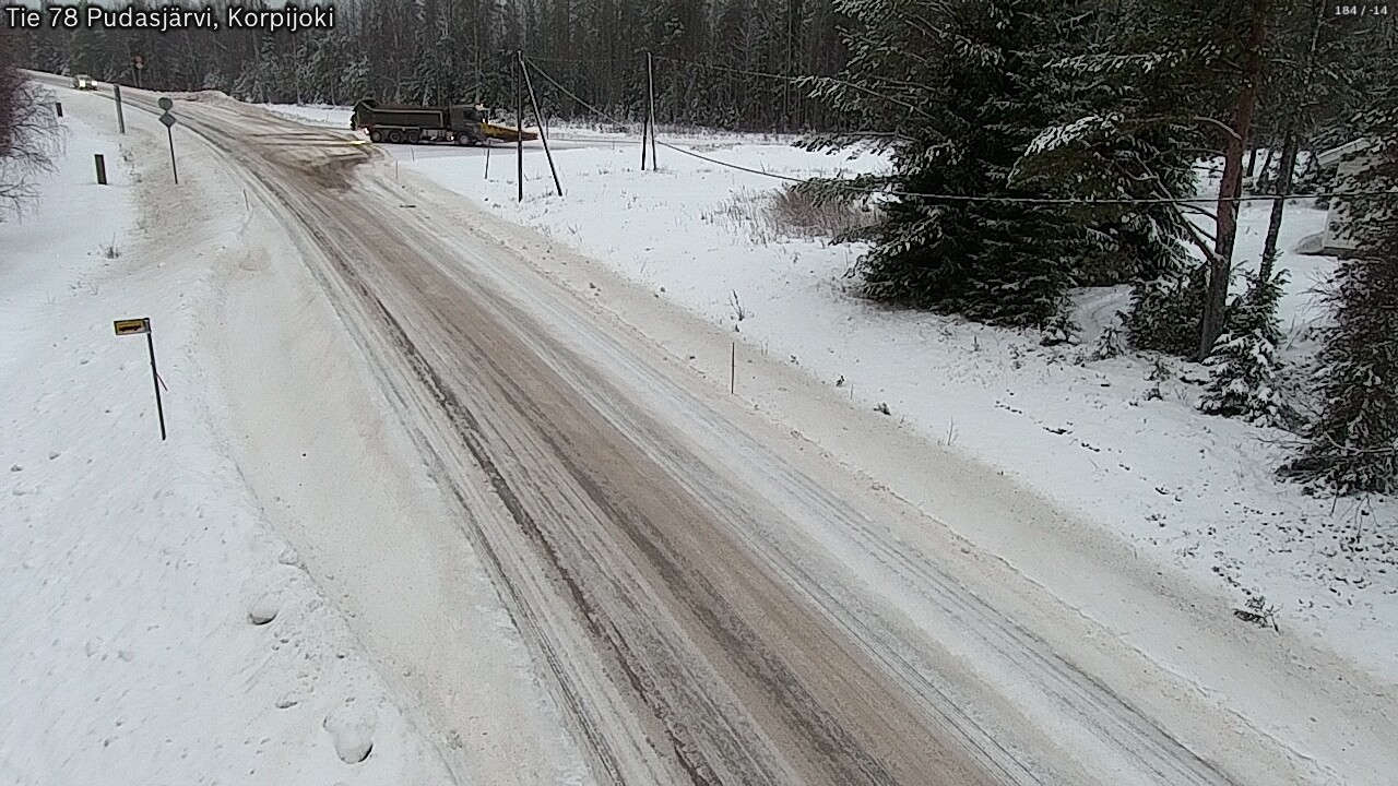 Weather Camera Image Road 78 Pudasjärvi, Korpijoki, Pudasjärvi, Pohjois-Pohjanmaa