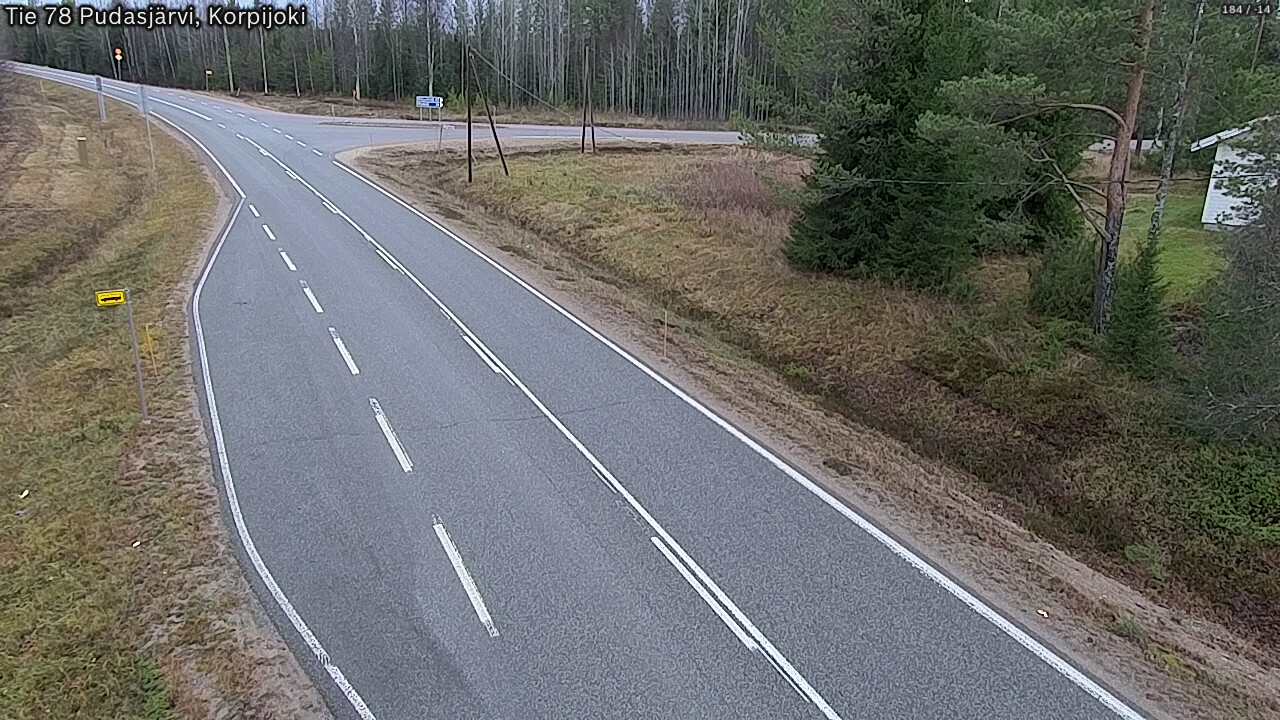 Kelikamerat Kuva Tie 78 Pudasjärvi, Korpijo, Pudasjärvi, Pohjois-Pohjanmaa