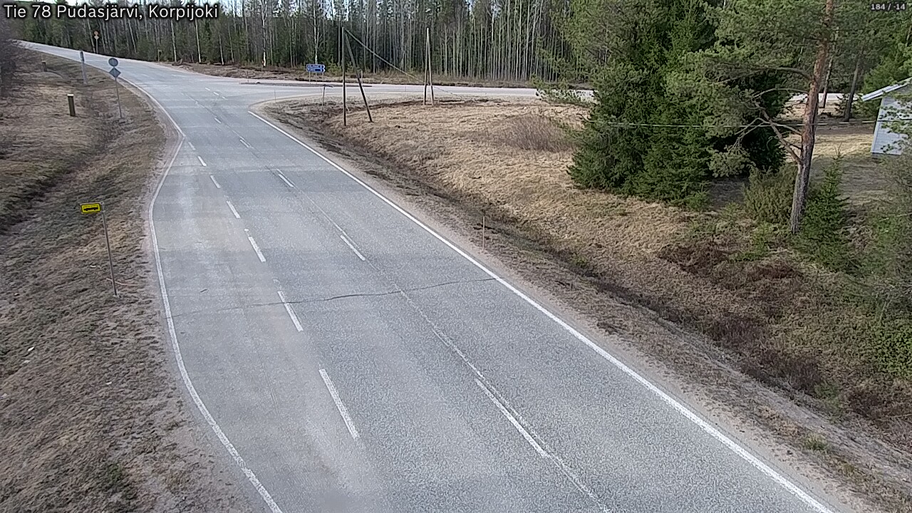 Kelikamerat Kuva Tie 78 Pudasjärvi, Korpijo, Pudasjärvi, Pohjois-Pohjanmaa