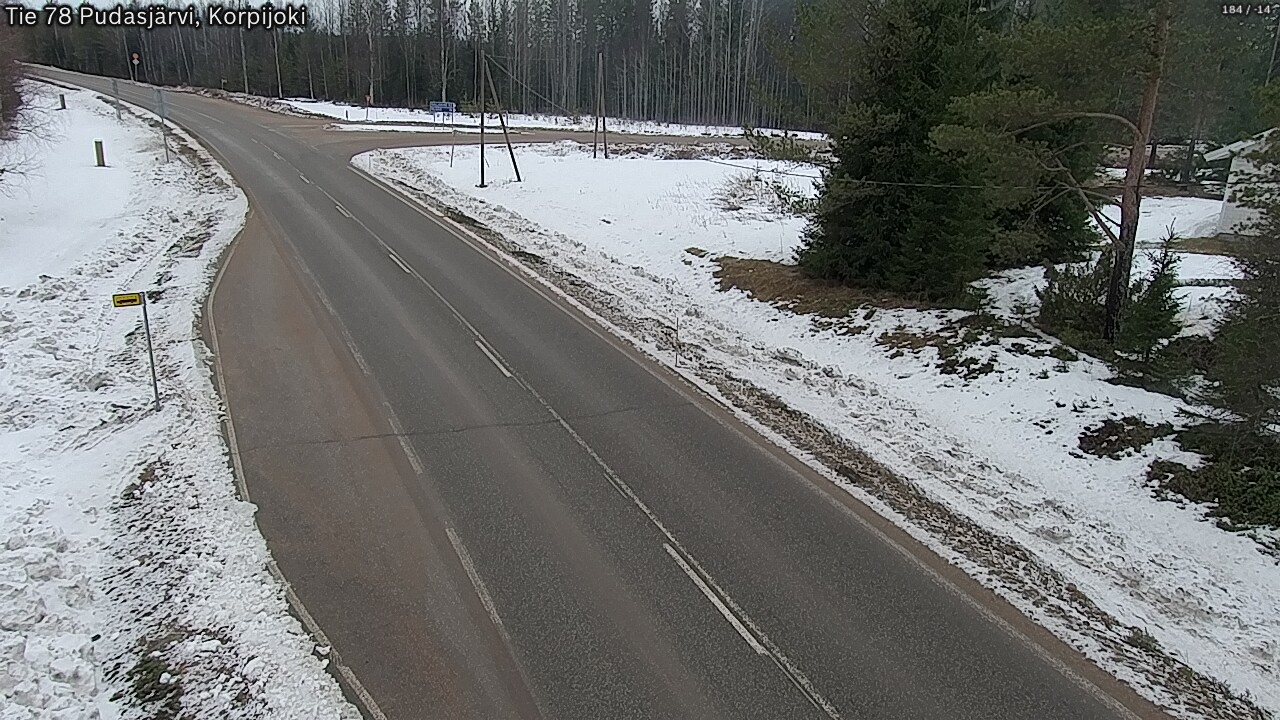 Kelikamerat Kuva Tie 78 Pudasjärvi, Korpijo, Pudasjärvi, Pohjois-Pohjanmaa