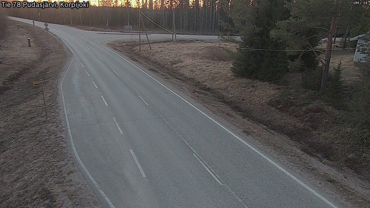Kelikamerat Kuva Tie 78 Pudasjärvi, Korpijo, Pudasjärvi, Pohjois-Pohjanmaa