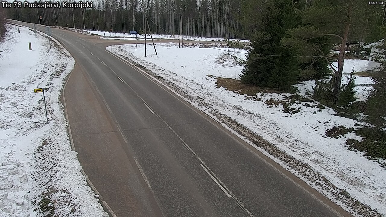 Kelikamerat Kuva Tie 78 Pudasjärvi, Korpijo, Pudasjärvi, Pohjois-Pohjanmaa