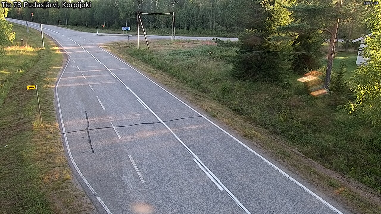 Weather Camera Image Road 78 Pudasjärvi, Korpijoki, Pudasjärvi, Pohjois-Pohjanmaa