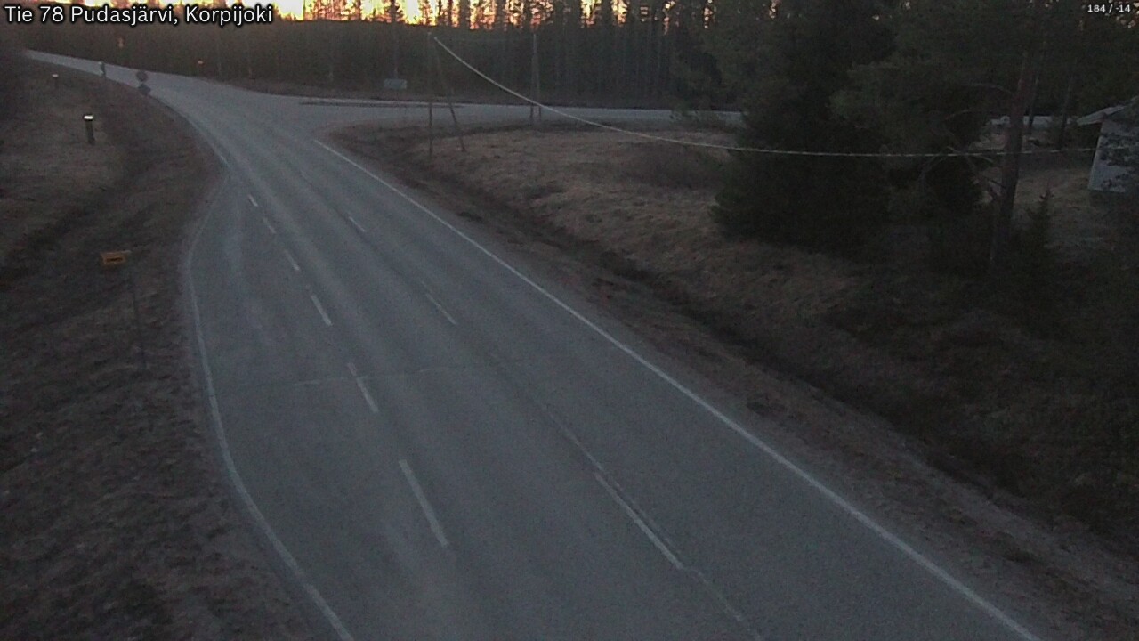 Kelikamerat Kuva Tie 78 Pudasjärvi, Korpijo, Pudasjärvi, Pohjois-Pohjanmaa