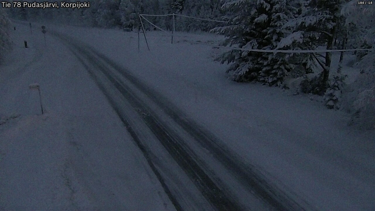 Kelikamerat Kuva Tie 78 Pudasjärvi, Korpijo, Pudasjärvi, Pohjois-Pohjanmaa