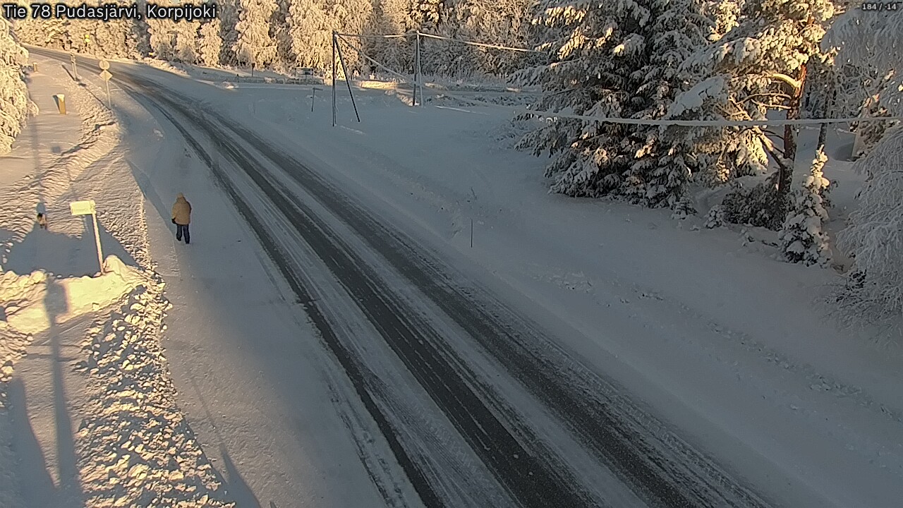 Weather Camera Image Road 78 Pudasjärvi, Korpijoki, Pudasjärvi, Pohjois-Pohjanmaa
