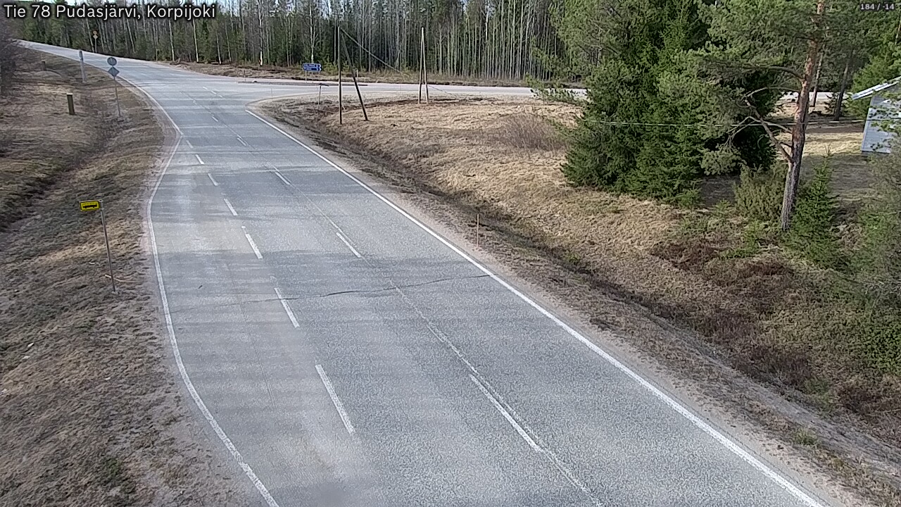 Kelikamerat Kuva Tie 78 Pudasjärvi, Korpijo, Pudasjärvi, Pohjois-Pohjanmaa