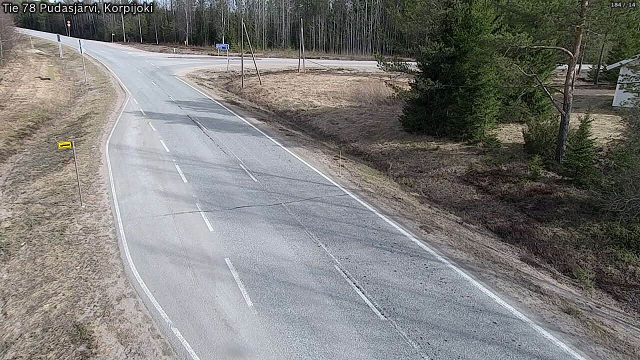 Kelikamerat Kuva Tie 78 Pudasjärvi, Korpijo, Pudasjärvi, Pohjois-Pohjanmaa