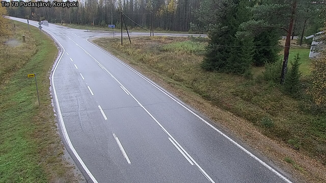 Kelikamerat Kuva Tie 78 Pudasjärvi, Korpijo, Pudasjärvi, Pohjois-Pohjanmaa