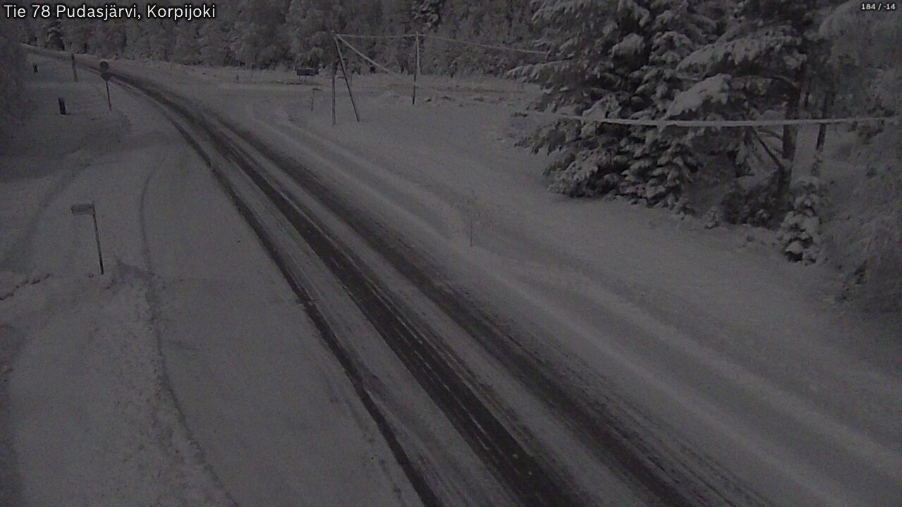 Kelikamerat Kuva Tie 78 Pudasjärvi, Korpijo, Pudasjärvi, Pohjois-Pohjanmaa