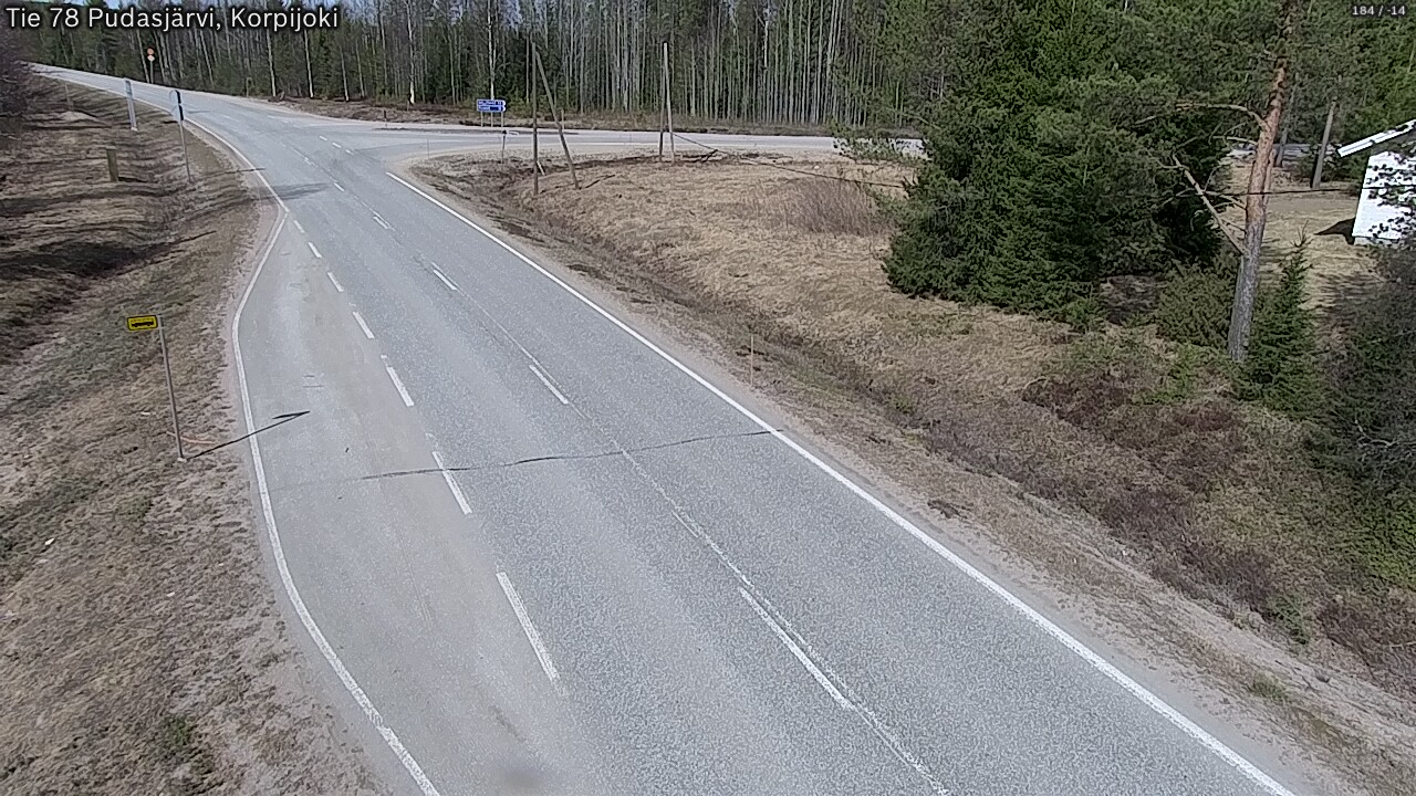 Kelikamerat Kuva Tie 78 Pudasjärvi, Korpijo, Pudasjärvi, Pohjois-Pohjanmaa